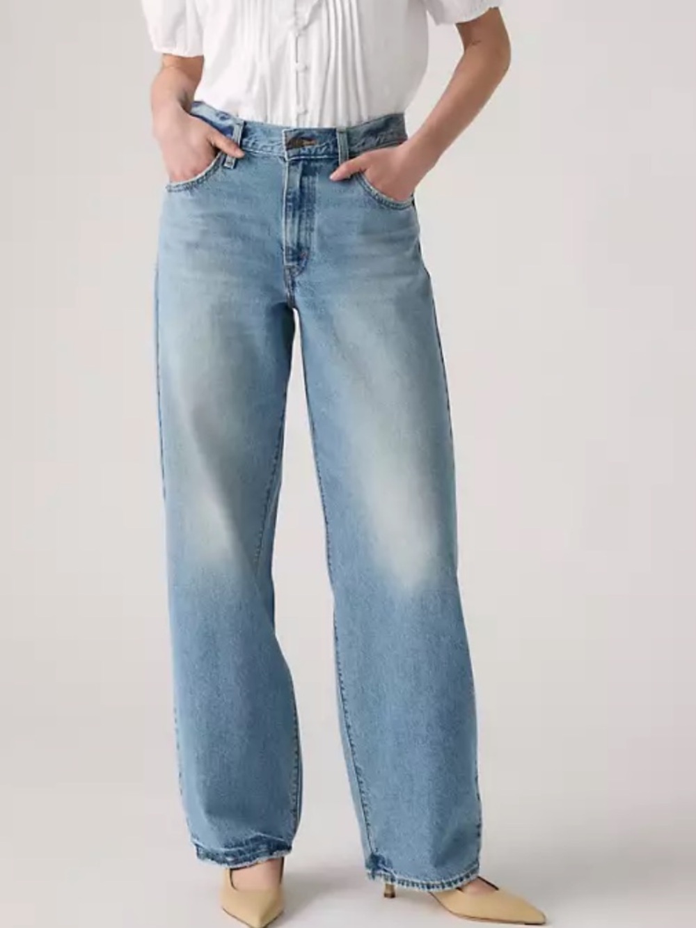 Levi's 29 x 30 Jeans Premium Baggy Dad in Easy Days Medium Wash 100% Cotton NWT